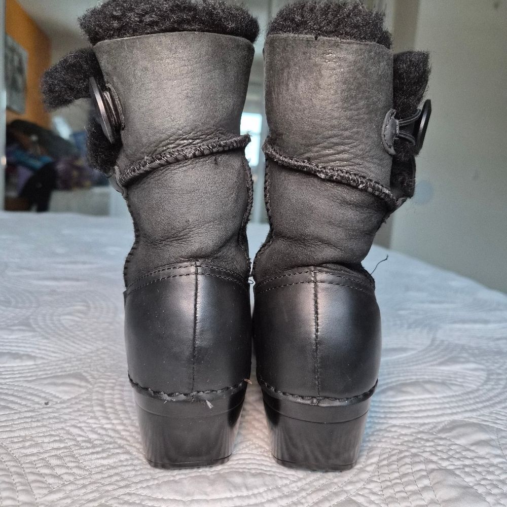 VGUC Dansko Stormy Fur Lined Boots Leather Black Women EU 38 - Picture 12 of 16
